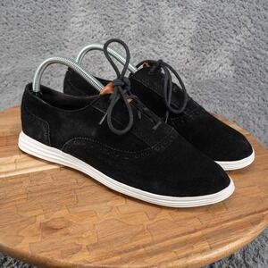 Cole Haan Ella Grand Ox II Womens Oxfords Black Suede Brogue W06110 9 B